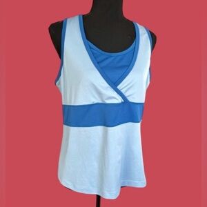 💙 NORDICTRACK!! COOL, CLEAN, COLORBLOCK SPORTS TANK! RETRO STYLE! THE OG 💪🏻